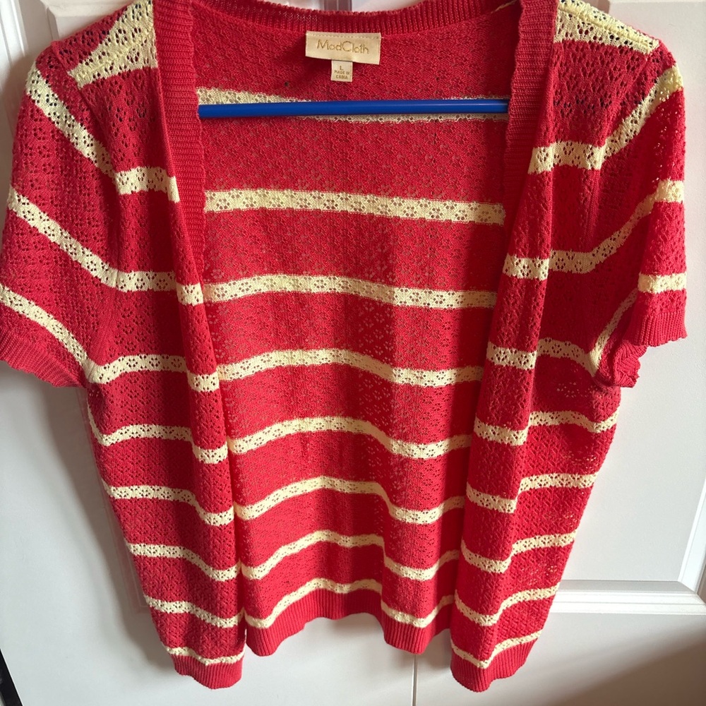 Modcloth Vibrant Red Knit Sweater - Picture 6 of 7